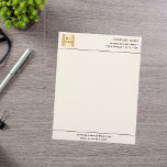 Beige cream business company logo letterhead<br><div class="desc">A modern beige,  cream coloured background.  Personalize and add your business,  company logo and contact information.  Black letters

Print on both sides,  but without logo on the back.</div>