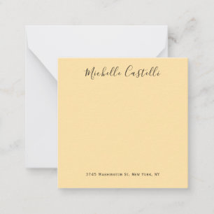 Beige Cream Color Professional Unique Handwriting Card