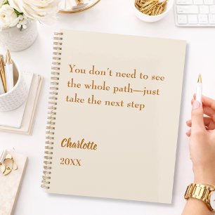 Beige cream inspirational goal quote 2027 planner