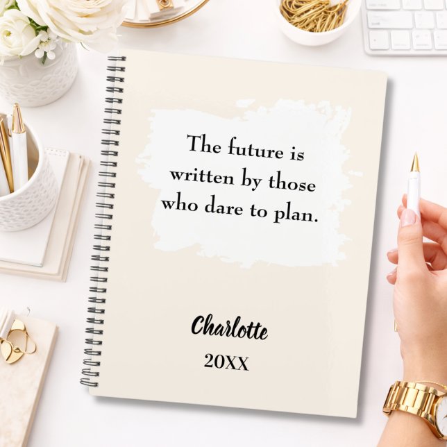 Beige cream inspirational quote 2026 planner (Creator Uploaded)