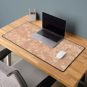 Beige Cream Marble Terrazzo Texture  Desk Mat