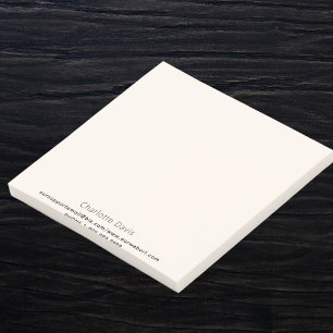 Beige cream name contact information post-it notes