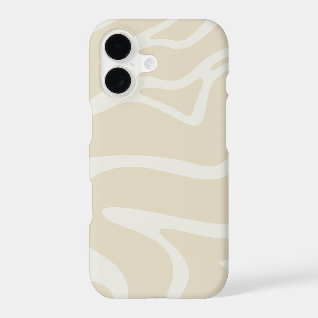 Beige Cream Simple Organic Pattern (Back)