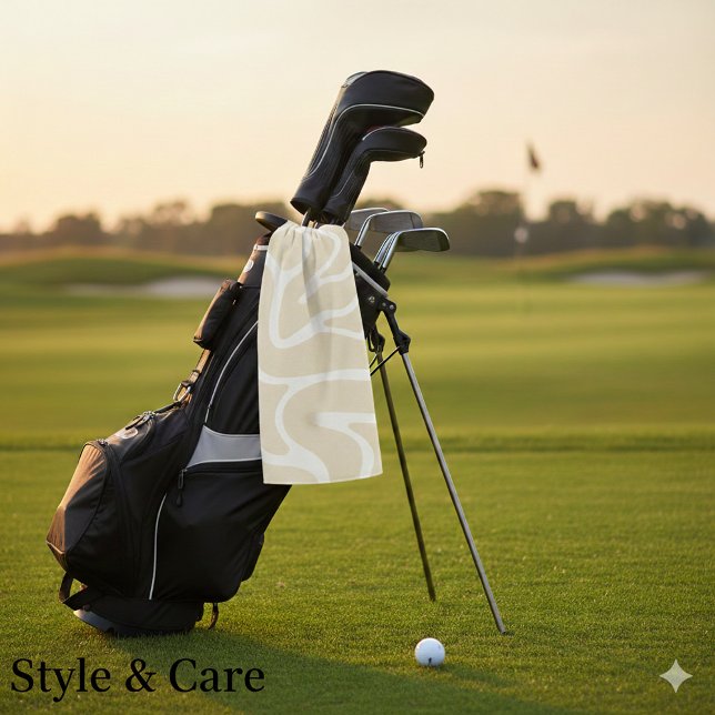 Beige Cream Simple Organic Pattern Golf Towel (Beige Cream Simple Organic Pattern Golf Towel)