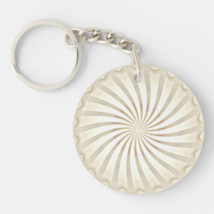 Beige Cream Swirl Keychain
