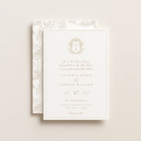 Beige Crest Monogram Wedding