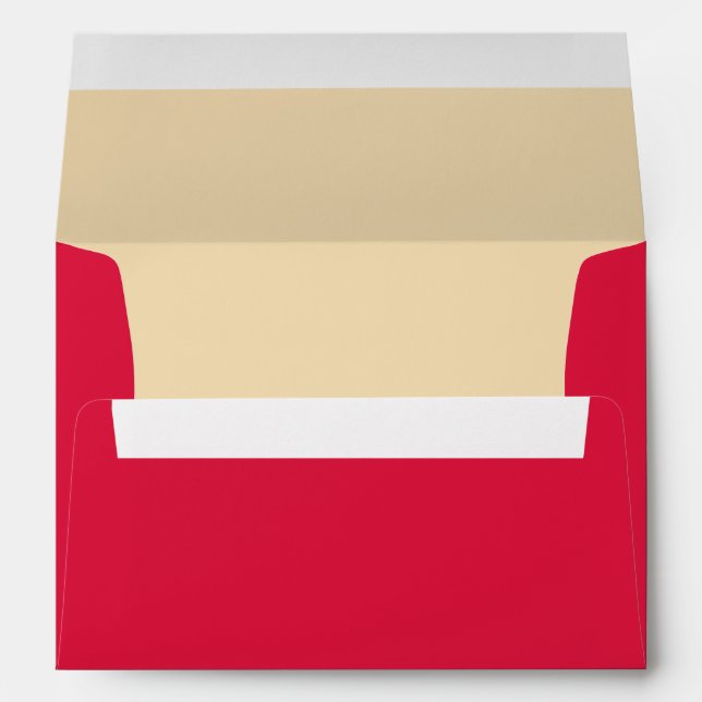 Beige & Crimson Red Envelope – Customizable (Back (Bottom))