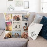 Beige custom photo collage birthday throw pillow<br><div class="desc">A unique gift for a 21st birthday,  celebrating her life with a collage of 8 of your own photos,  pictures.  Personalize and add her name,  age and a date. A beige,  background.   The name is written with a modern hand lettered style script.</div>