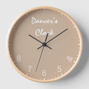 Beige Dancers Clock - Funny Dancing Dance Humour