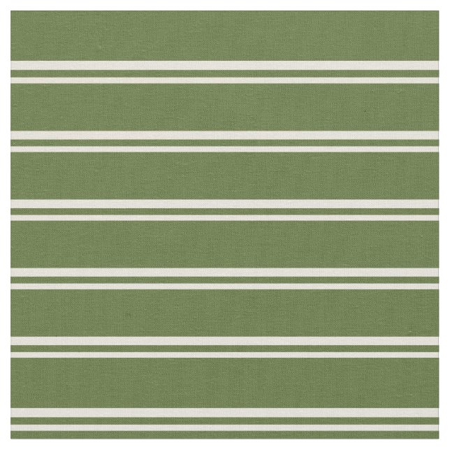 Beige & Dark Olive Green Coloured Pattern Fabric (Close Up)