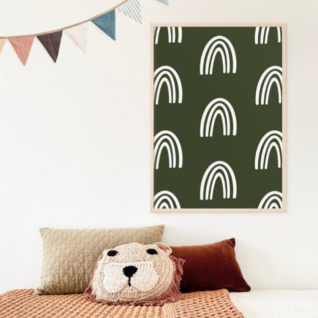 Beige/Dark Sage Boho Rainbows Nursery Decor (Creator Uploaded)