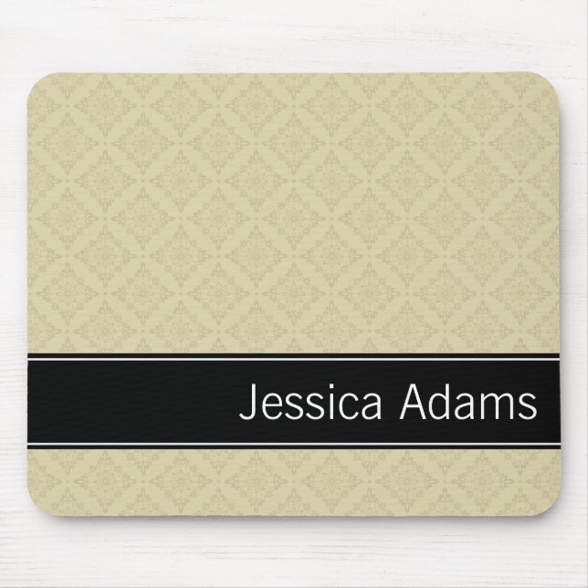 Beige Diamonds Pattern Modern Professional Mouse Pad (Front)