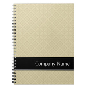 Beige Diamonds Pattern Personalized Notebook