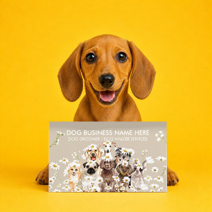 Beige Dog Show Handler Purebred Business Card