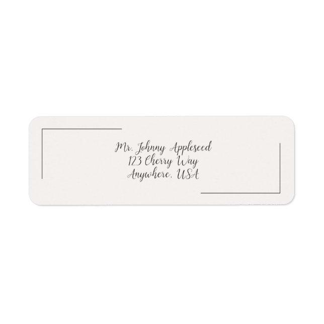Beige Elegance Address Labels (Devant)