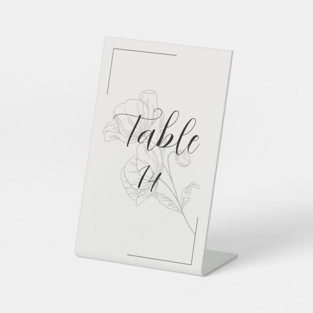 Beige Elegance Table Signs (Front)