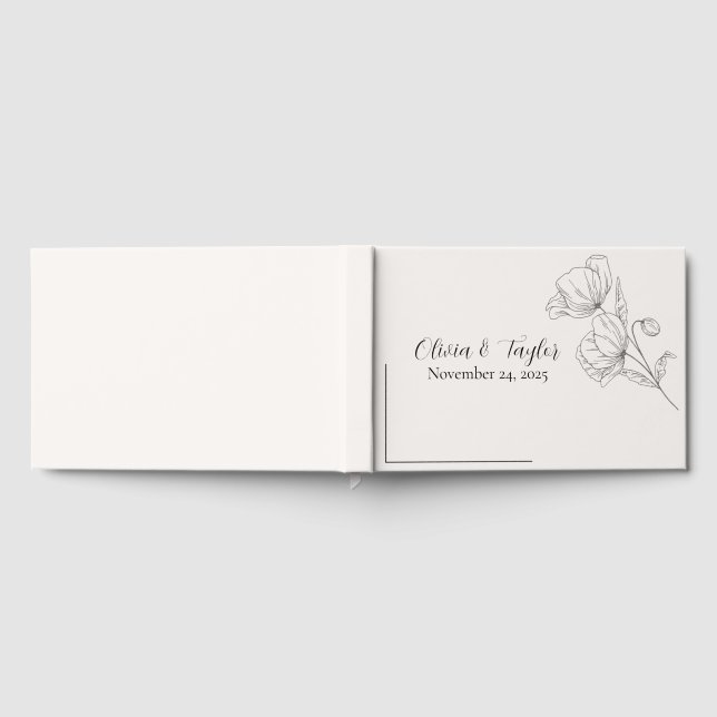Beige Elegance Wedding Guest Book (Full)