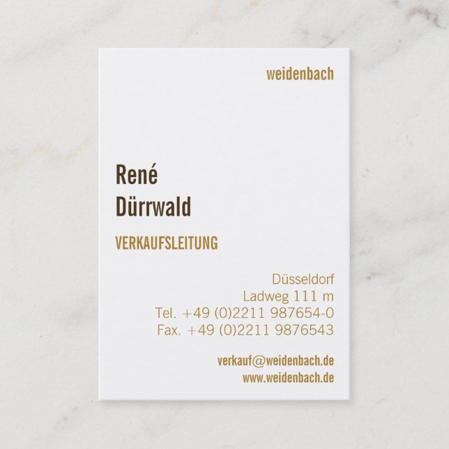 Beige Elegant Business Card (Front)