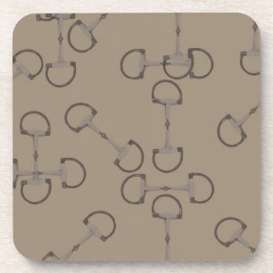 Beige Equestrian Horse Bits Coaster