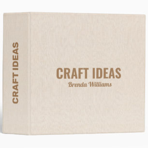 Beige faux linen texture 3 ring binder