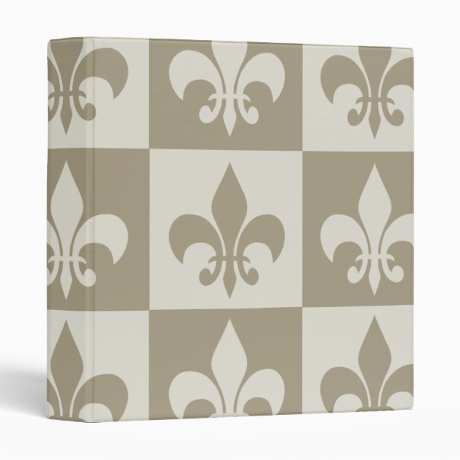 Beige Fleur de lis Binder (Front/Spine)