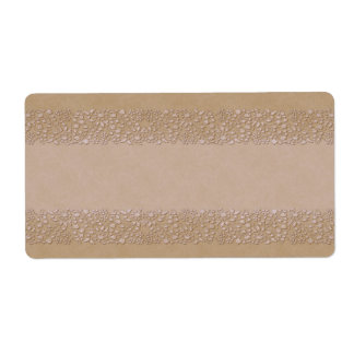 Beige Floral Apothecary Label
