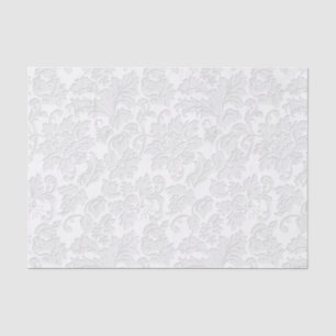 Beige Floral Damask Tissue Paper