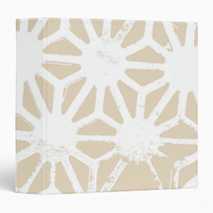 Beige geometric pattern binder