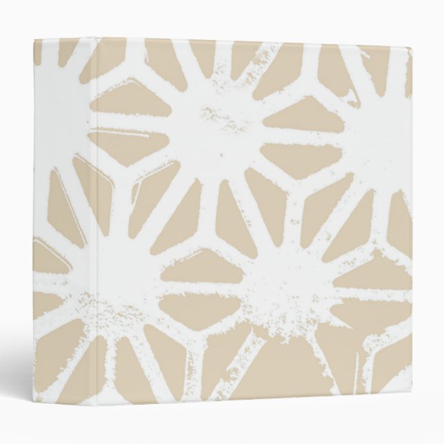 Beige geometric pattern binder (Front/Spine)