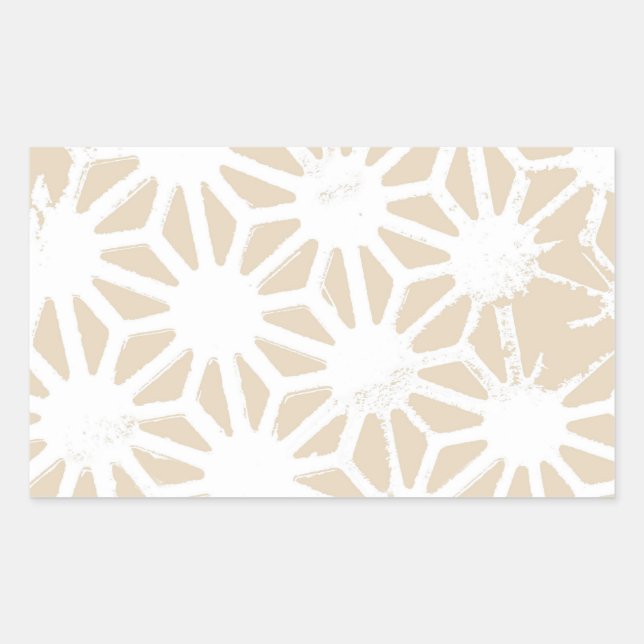 Beige geometric pattern sticker (Front)