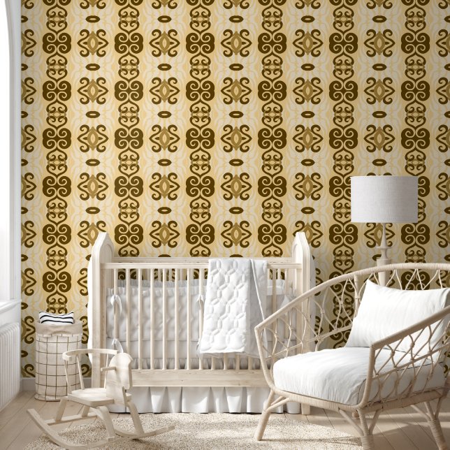 beige geometric wallpaper (Kids)