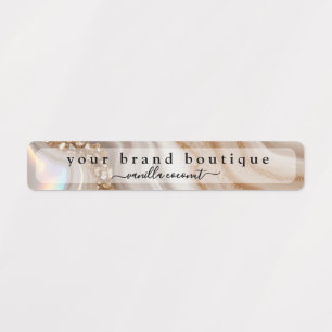 Beige glyph Thin Product Tamper-Proof Seal Label