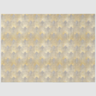 Beige gold, fan pattern,Art Deco, vintage pattern, Tissue Paper