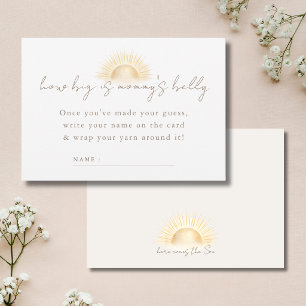 Beige Gold Sunshine How Big is Mommy's Belly Card