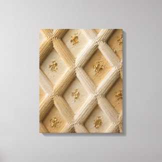 Beige & Gold Textured Japandi Art Canvas Print