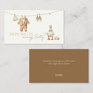 Beige Goose Mommy Belly Guessing Game Enclosure Card