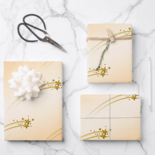 Beige Gradient Background Wrapping Paper Sheet