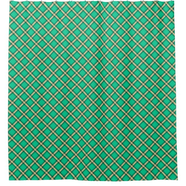 Beige green , plaid pattern  (Front)