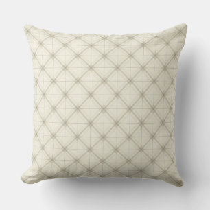  Beige Harmony Grid Throw Pillow
