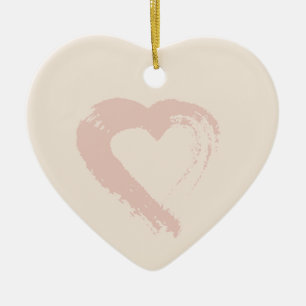 Beige Heart Ornament