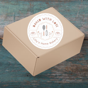 Beige Home Bakery business Sticker