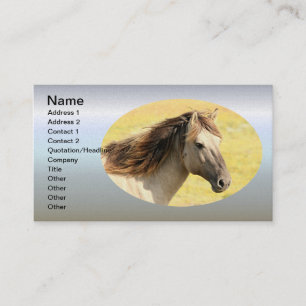 Beige Horse Profile Business Card