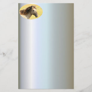 Beige Horse Profile Stationery