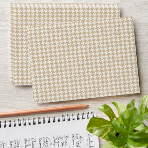 Beige Houndstooth Pattern Envelope