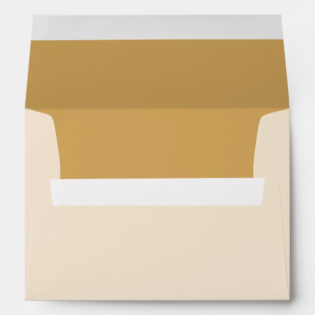 Beige Invitation Envelope w/ Return Address (Back (Bottom))