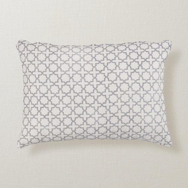 Beige Islamic geometric pattern Accent Pillow (Front)