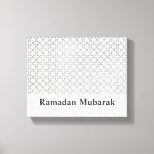 Beige Islamic geometric pattern Canvas Print