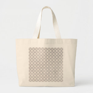 Beige Islamic geometric pattern Large Tote Bag