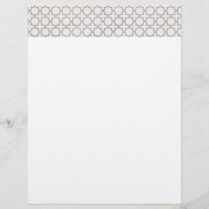 Beige Islamic geometric pattern Letterhead