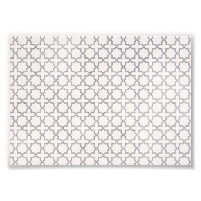Beige Islamic geometric pattern Photo Print (Front)